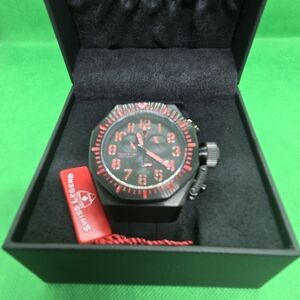 Swiss Legend Trimix Men's Diver Chronograph Watch Black & Red w/Box
